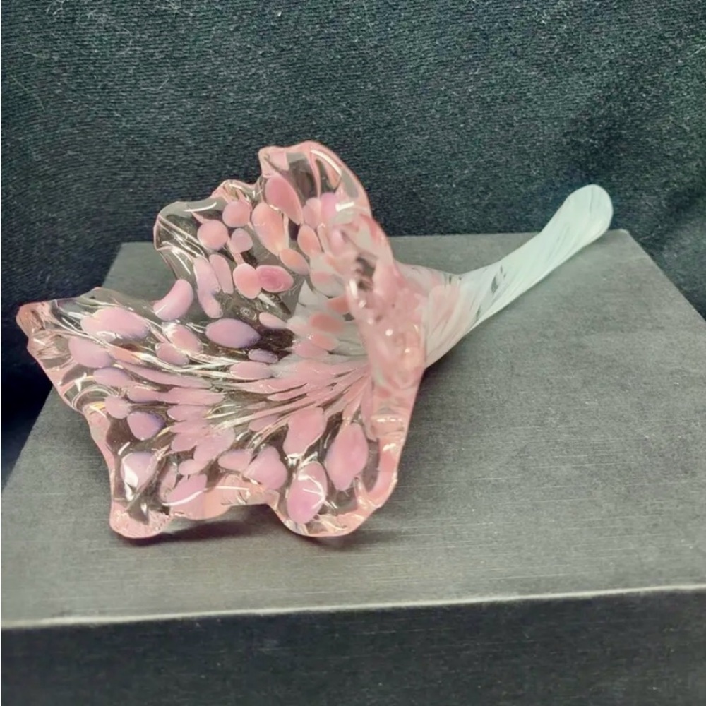 Art Deco Pink/Green Handblown Glass